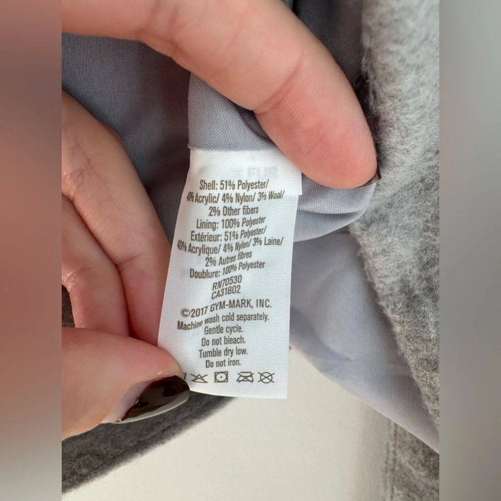 Crazy‎ 8 Girls' Toddler Grey Peacoat, 12-18 mo NEW